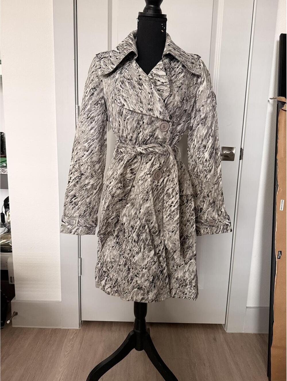 Alberto Makali Women's Printed Trench Coat with Belt